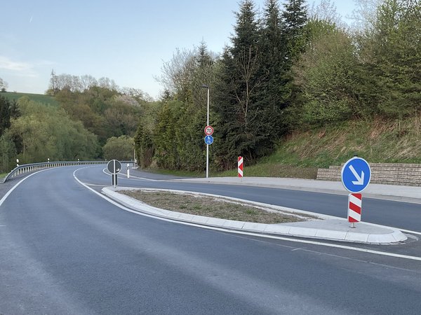 Verkehrsinsel in Enkhausen