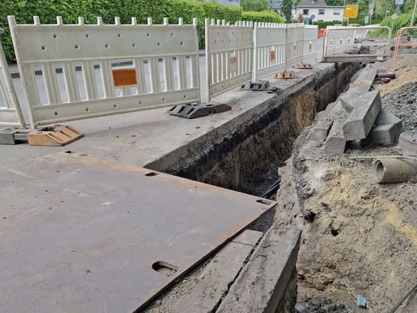 Bauarbeiten an der Hachener Straße
