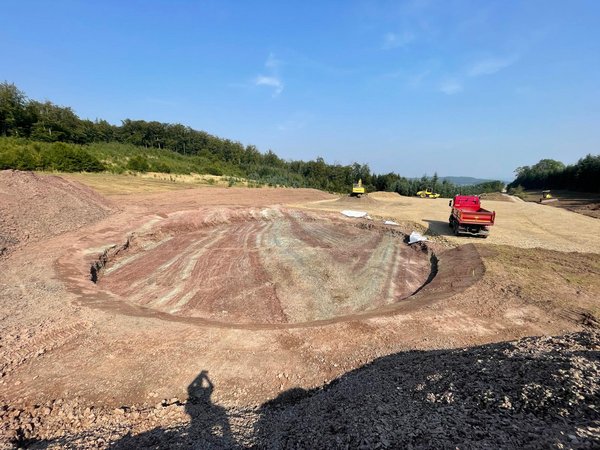 Baustelle des Windparks in Allendorf
