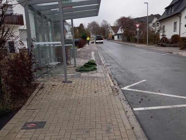 Stockumer Straße nach Umbauarbeiten während der Bauabnahme