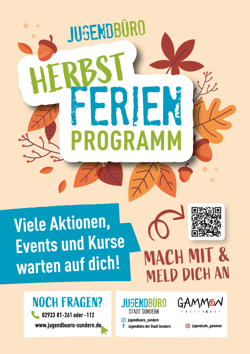 Das Herbstferienprogramm des Jugendbüros Sundern startet - Jetzt anmelden!