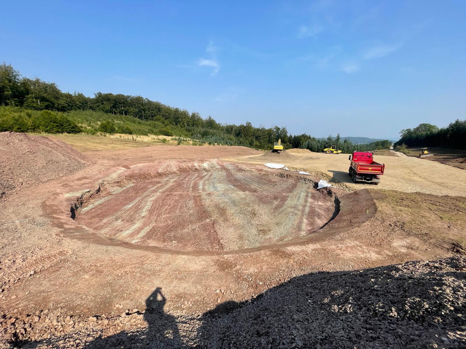 Baustelle des Windparks in Allendorf