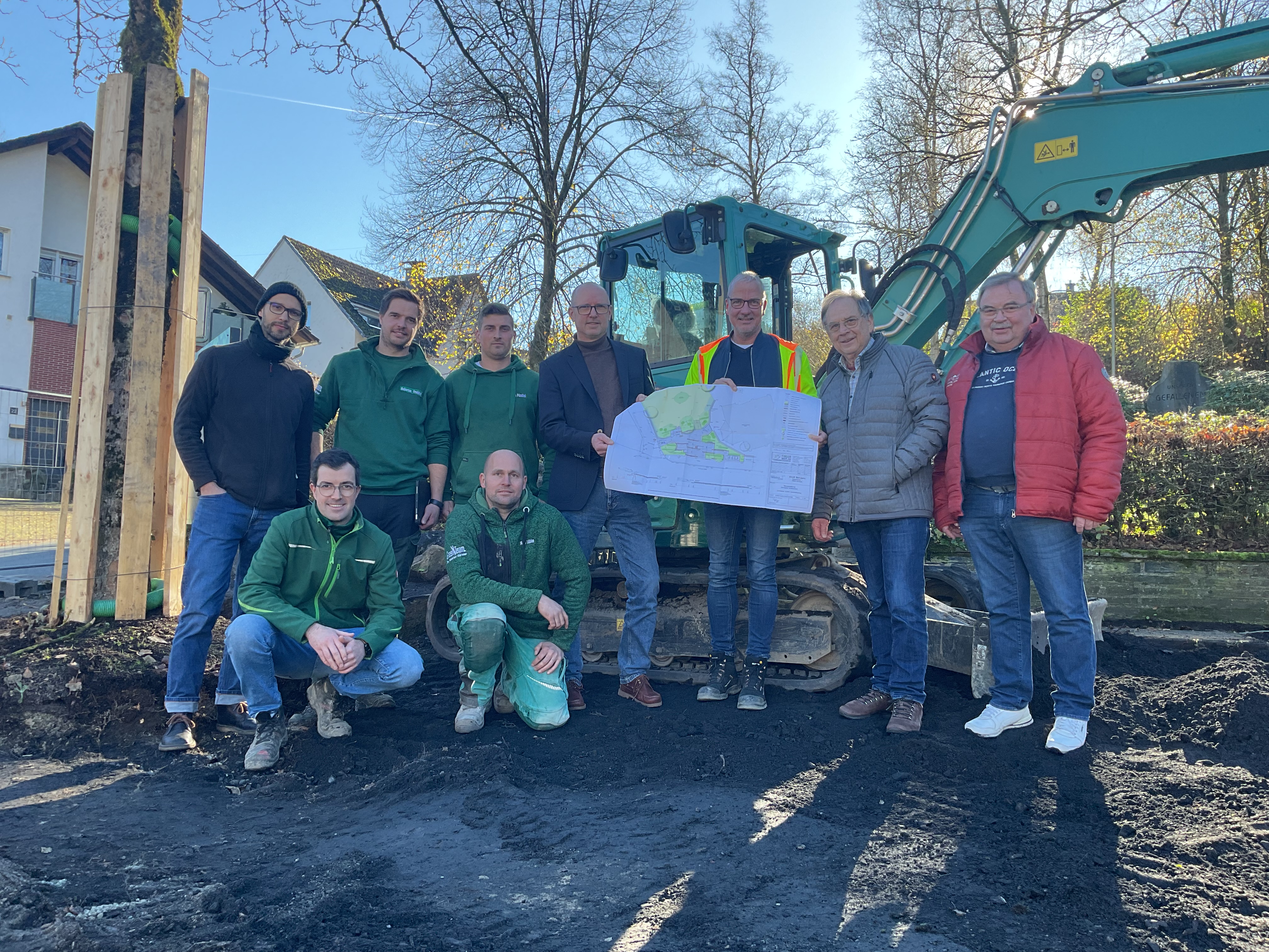 Start der Arbeiten am Dorfplatz in Enkhausen