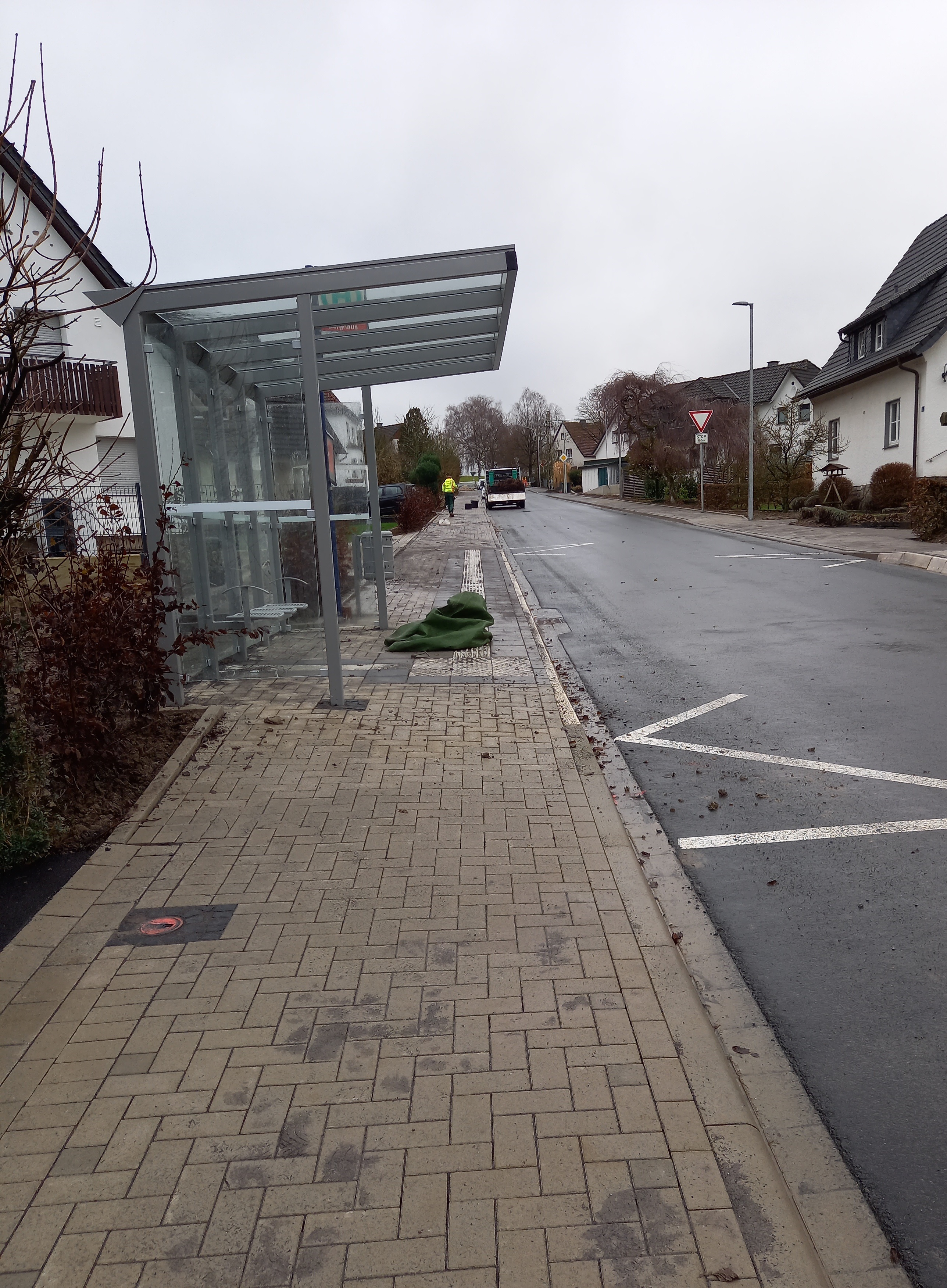 Stockumer Straße nach Umbauarbeiten während der Bauabnahme