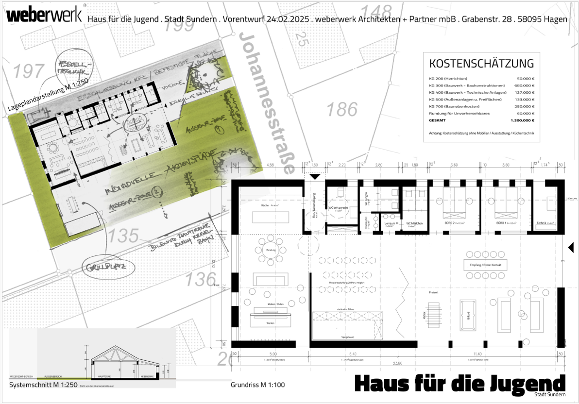Vorentwurf für ein Haus der Jugend 