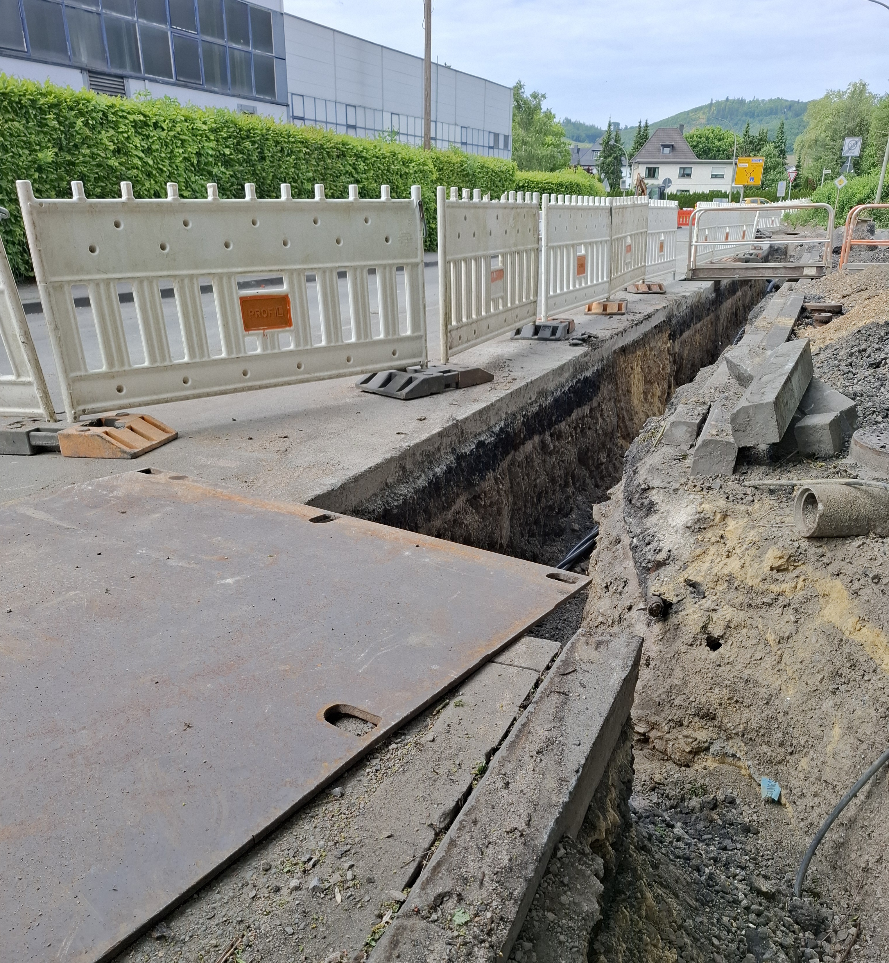 Bauarbeiten an der Hachener Straße