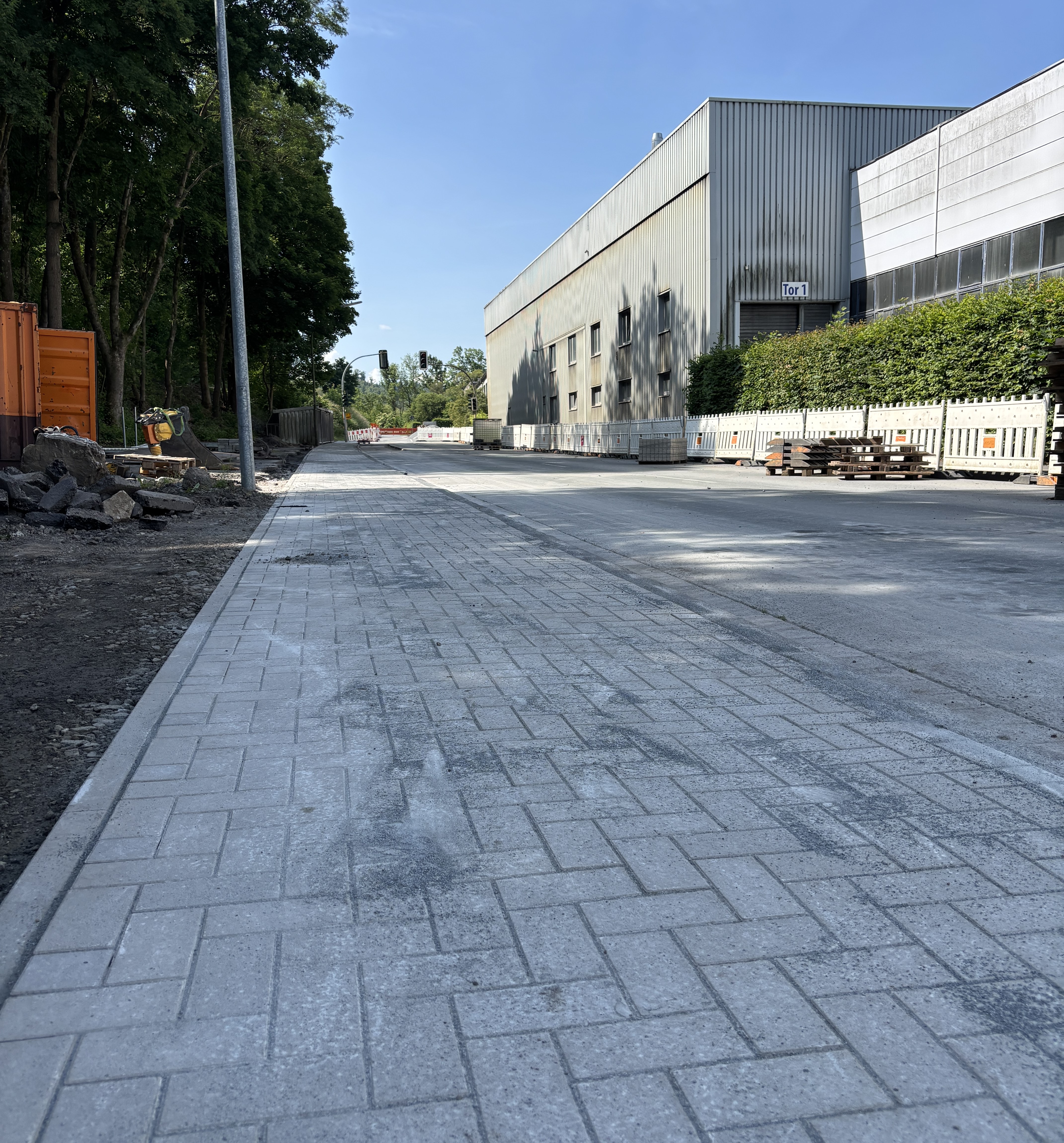 Aktuelle Ansicht der Baumaßnahme Hachener Straße 