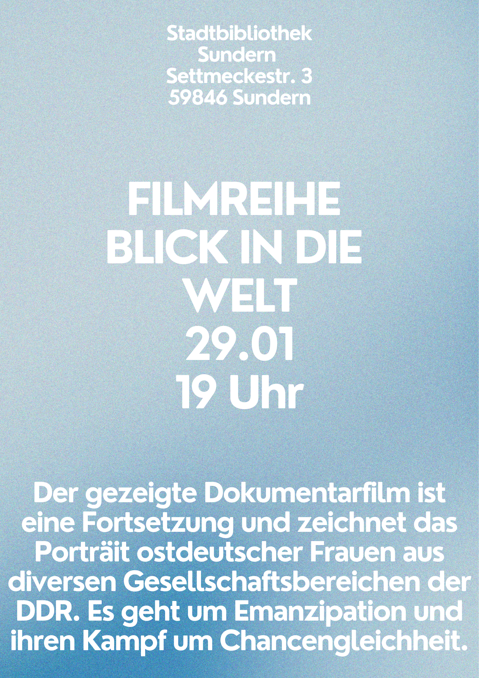 Filmreihe "Blick in die Welt" im Januar 2026