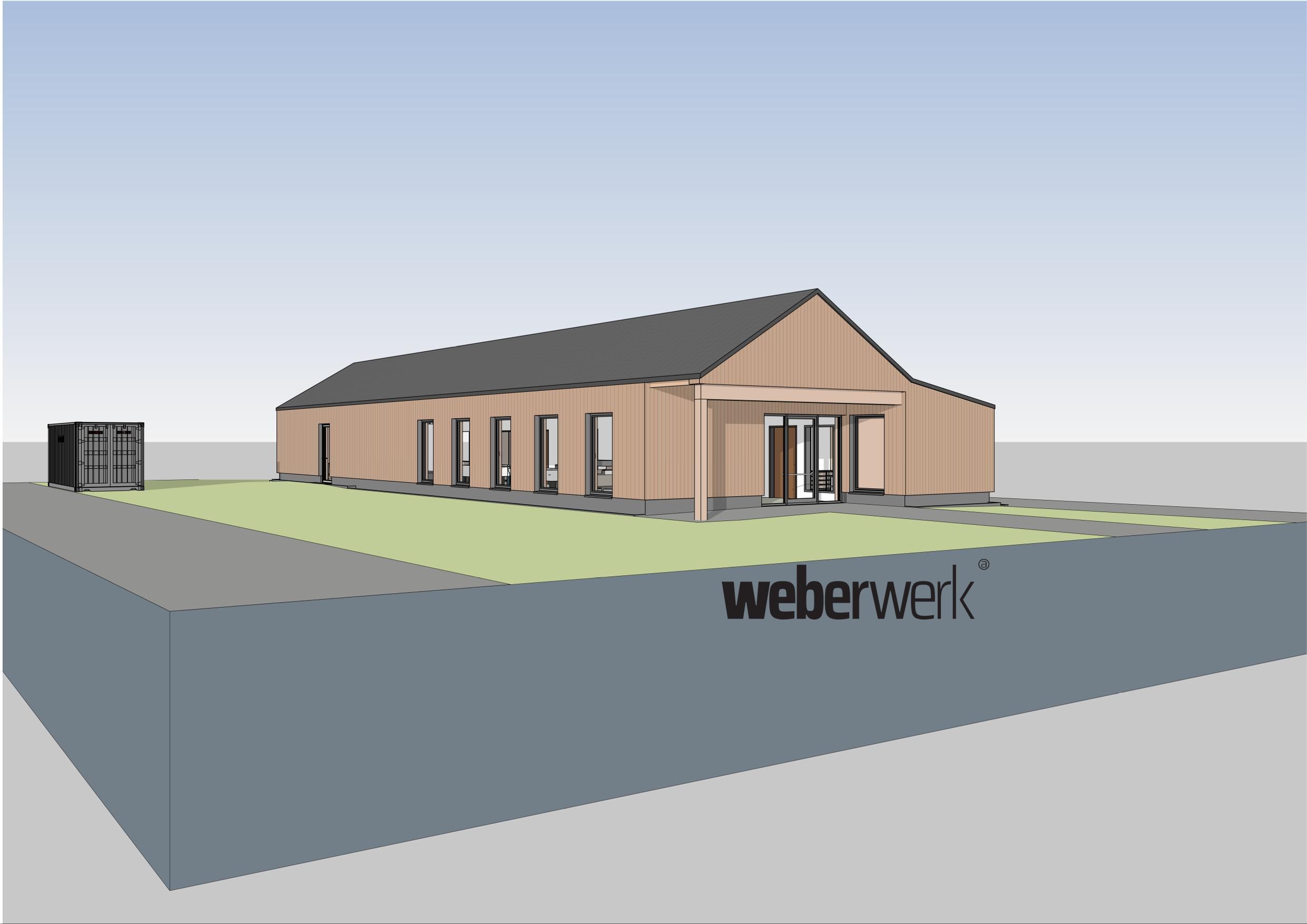 Außenperspektive des geplanten Neubaus für den Kinder- und Jugendtreff in der Johannesstraße