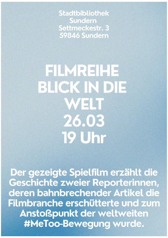 Filmreihe "Blick in die Welt" im März 2026