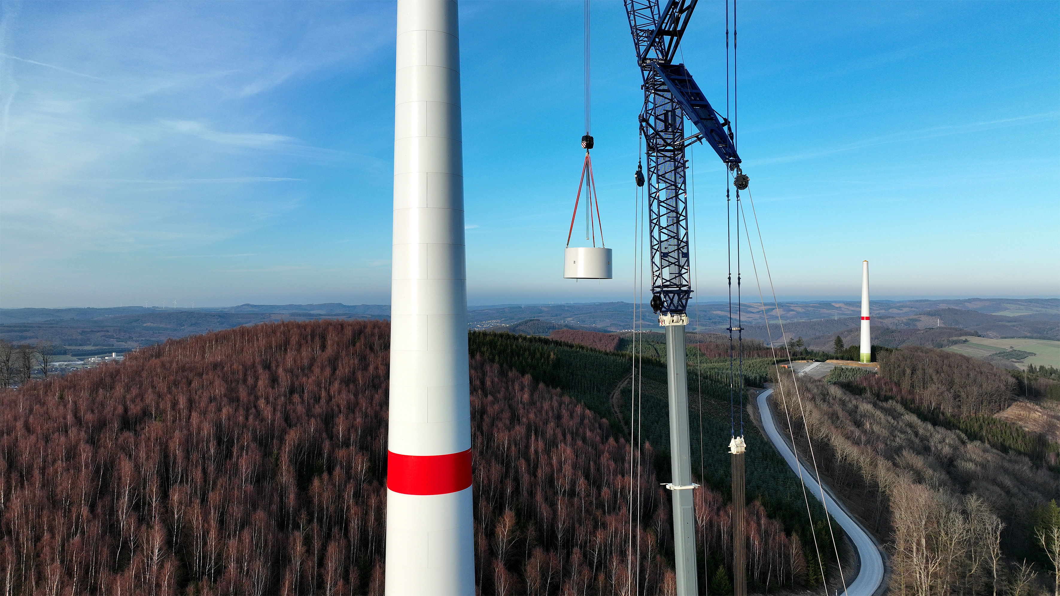 Baufortschritt im Windpark auf der Waldeshöhe